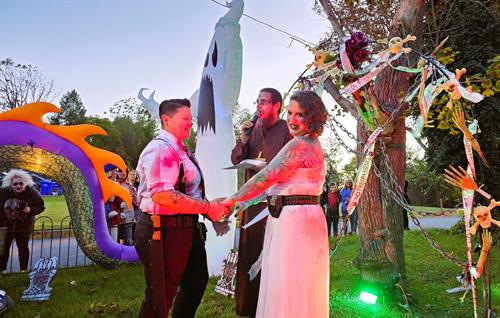 If you need an Officiant for your upcoming Wedding Ceremony, please contact me - I can even do your ZOMBIE WEDDING CEREMONY!
