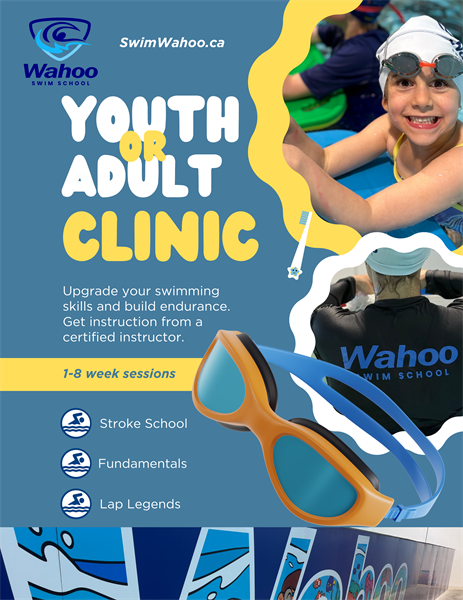 Swim Clinics are a great way to enhance your current skill set and strengthen your strokes. Find a clinic that's right for you. Swim Clinics are a great way to enhance your current skill set and strengthen your strokes. Find a clinic that's right for you.