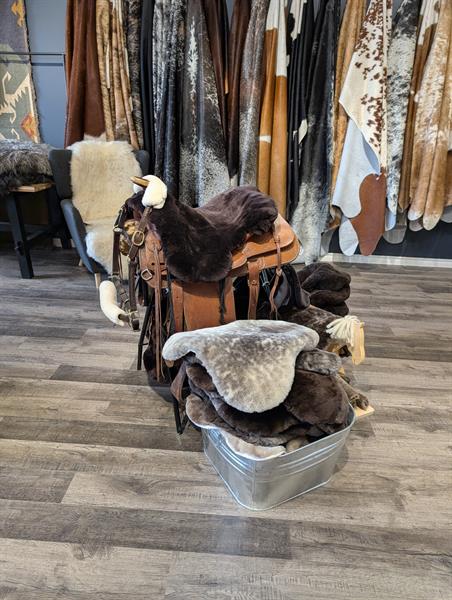Sheepskin Saddle Covers in stock