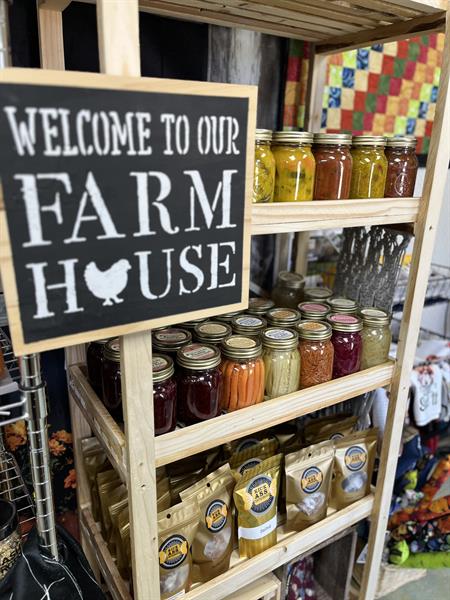 A selection of Pickled and Canned Veggies and Fruit