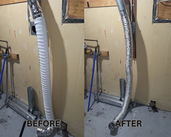 Dryer vent replacement 