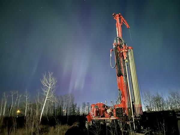 Drill Rig & Northern Lights - 2025