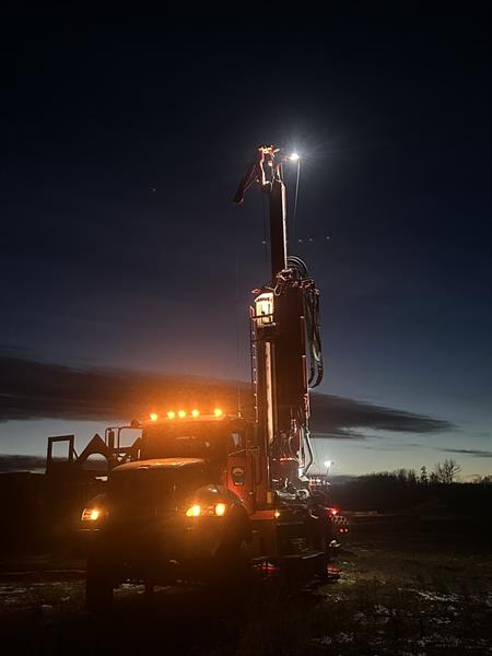 Drill Rig at Night