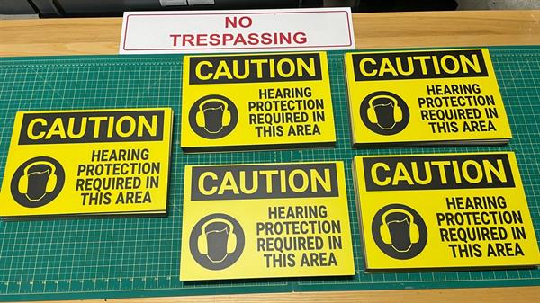 Hearing protection signs
