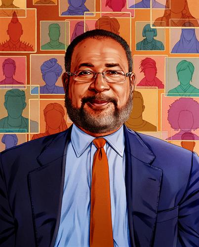 Portrait of Dick Parsons, made for Barron's