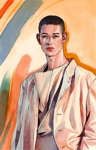 Illustration of a look from Lemaire’s spring 2023 collection