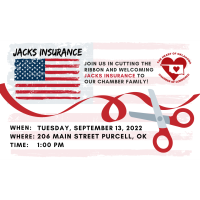 Chamber Ribbon Cutting for Jacks Insurance 