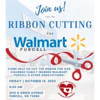 Chamber Ribbon Cutting for Walmart Purcell's Store Remodel