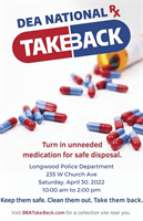 DEA Drug Take Back Day in Longwood
