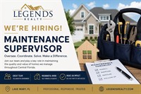 Maintenance Supervisor – Legends Realty