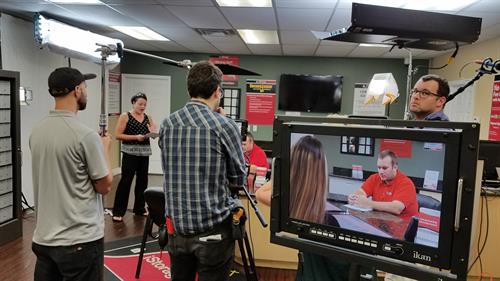 iStorage contacted us to produce a series of training videos for a new initiative they were implementing.  Here's our crew in Melbourne getting ready for a scene.