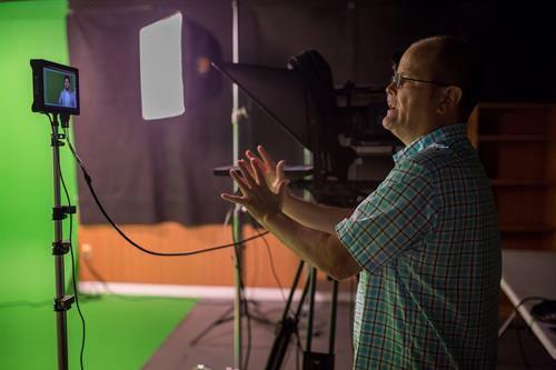 Scott Whitney directing a project in the studio for MADD.