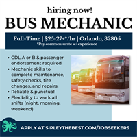 Bus Mechanic (CLD A or B)