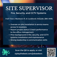 Fire, Security, and CCTV Systems Site Supervisor