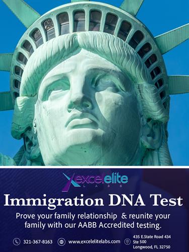 Reunite your family with an AABB accredited DNA test for immigration