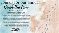 You are Invited to Armor Up Recovery's Annual Beach Baptisms on June 25th at Ormond Beach