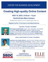 Creating High-quality Online Content Workshop