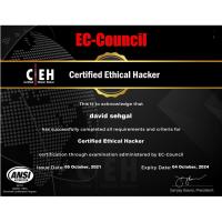 Certified Computer Solutions’, David Sehgal, awarded Certified Ethical Hacker, CEH, certification