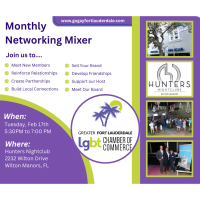 GFLGLCC February Mixer at Hunter's Wilton Manors