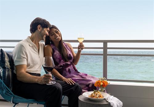 Guests on Guestroom Balcony