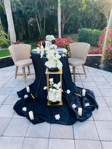 Dinner for two, pool side all curated by Lights Camera Selfies.