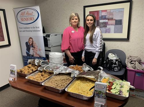 Carla & Kennedy feeding the awesome Case Managers of Wake Med Hospital for Social Work Month!