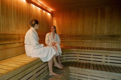 Relaxing in the Sauna