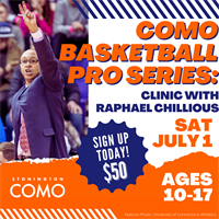 Stonington Community Center (COMO) to Host Basketball Pro Series Clinic with Coach Raphael Chillious
