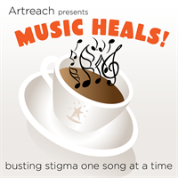 ARTREACH'S MUSIC HEALS COFFEEHOUSE RETURNS ON APRIL 5th and 6th  THE COLOR OF SOUND ART EXHIBIT ON DISPLAY