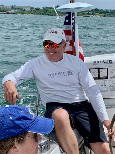 Captain Chris sailing the Narragansett