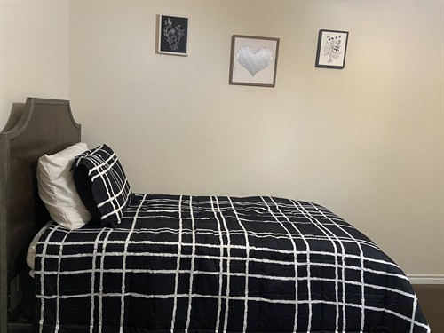 One of our rooms at the Launch Pads housing program.