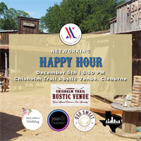 A Country Christmas Happy Hour at Chisholm Trail Rustic Venue!