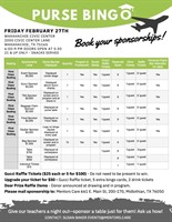 Mentors Care 3rd Annual Purse Biingo