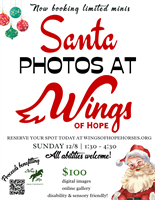 Photos with Santa at Wings of Hope Equitherapy