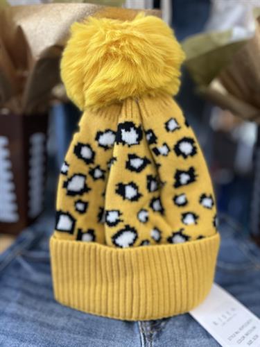 Yellow Leopard beanie.