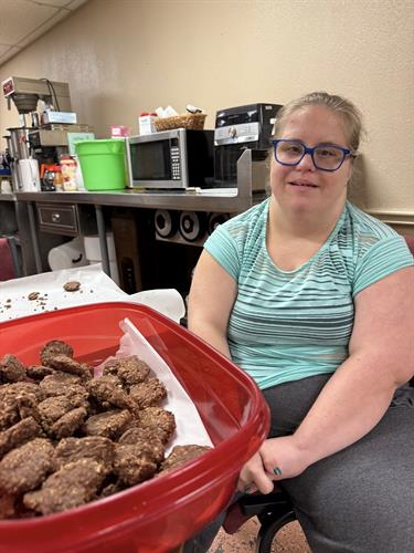 REACH Adults made cookies for our volunteer dinner