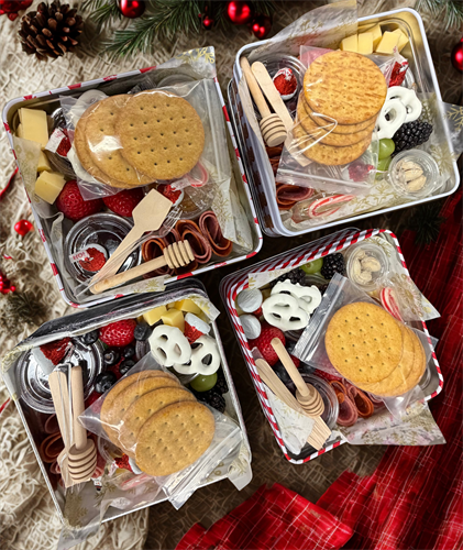 Custom Christmas Gift Charcuterie Boxes