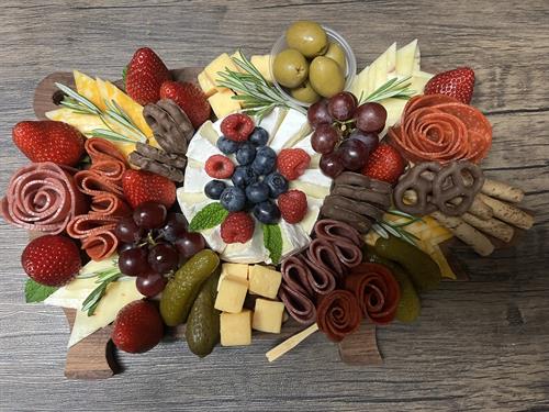 The famous piggy charcuterie board. The famous piggy charcuterie board.