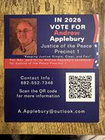 Andrew Applebury for Justice of the Peace Precinct 1, Johnson County
