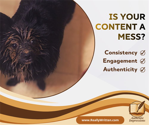 Authentic Impressions ad - messy copy