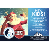 Pictures with Santa at First Community Bank