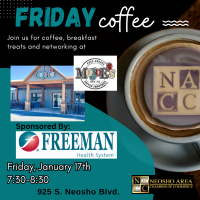 Friday Coffee at Mojoe's Sponsored by Freeman Health Systems