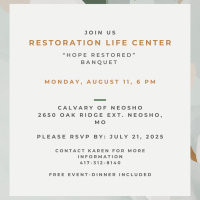 Restoration Life Center's Hope Restored Banquet