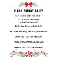Black Friday Sale at Family Resale Shop