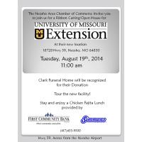 Ribbon Cutting/Recognition/Lunch New MU Extension Office