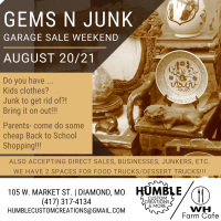 Gems N Junk Garage Sale Weekend