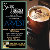 Second Friday Coffee - Newton Co Fairgrounds, sponsored by Arvest Bank