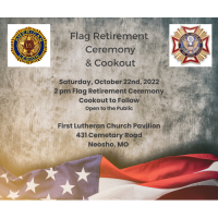 American Legion/VFW  Flag Retirement Ceremony & Cookout