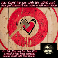 BOGO Valentine's Date @ Anvil Axe Co. 