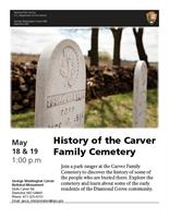 HISTORY OF THE CARVER FAMILY CEMETERY
